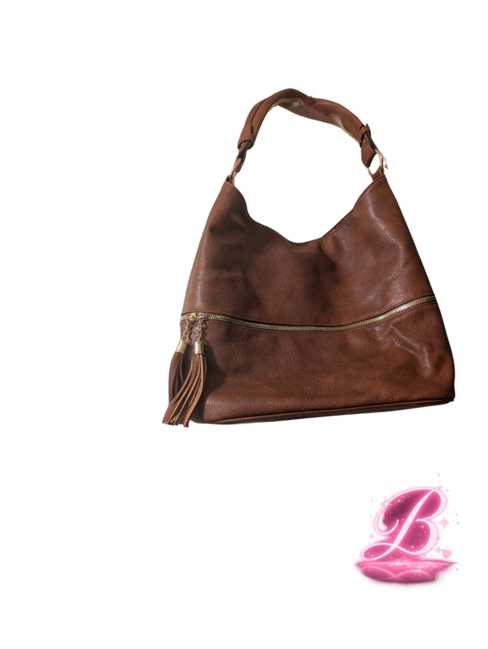 🎀Boutique Slouchy Hobo Bag - Brown - EUC